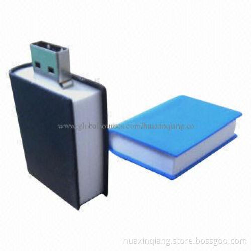 Education Series USB Drive/Book Shape/Soft PVC/Logo Design/Supports Microsoft's Windows XP/Linux 2.4